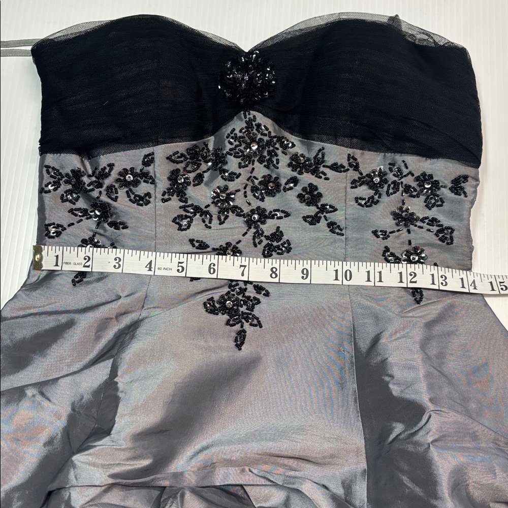 Elegant Strapless Black and Gray Dress - Picture 8 of 8